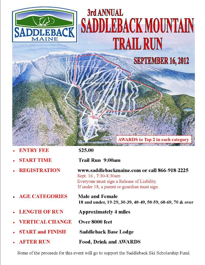 8th Annual Saddleback Mountain Fall Festival and Trail Run Set for