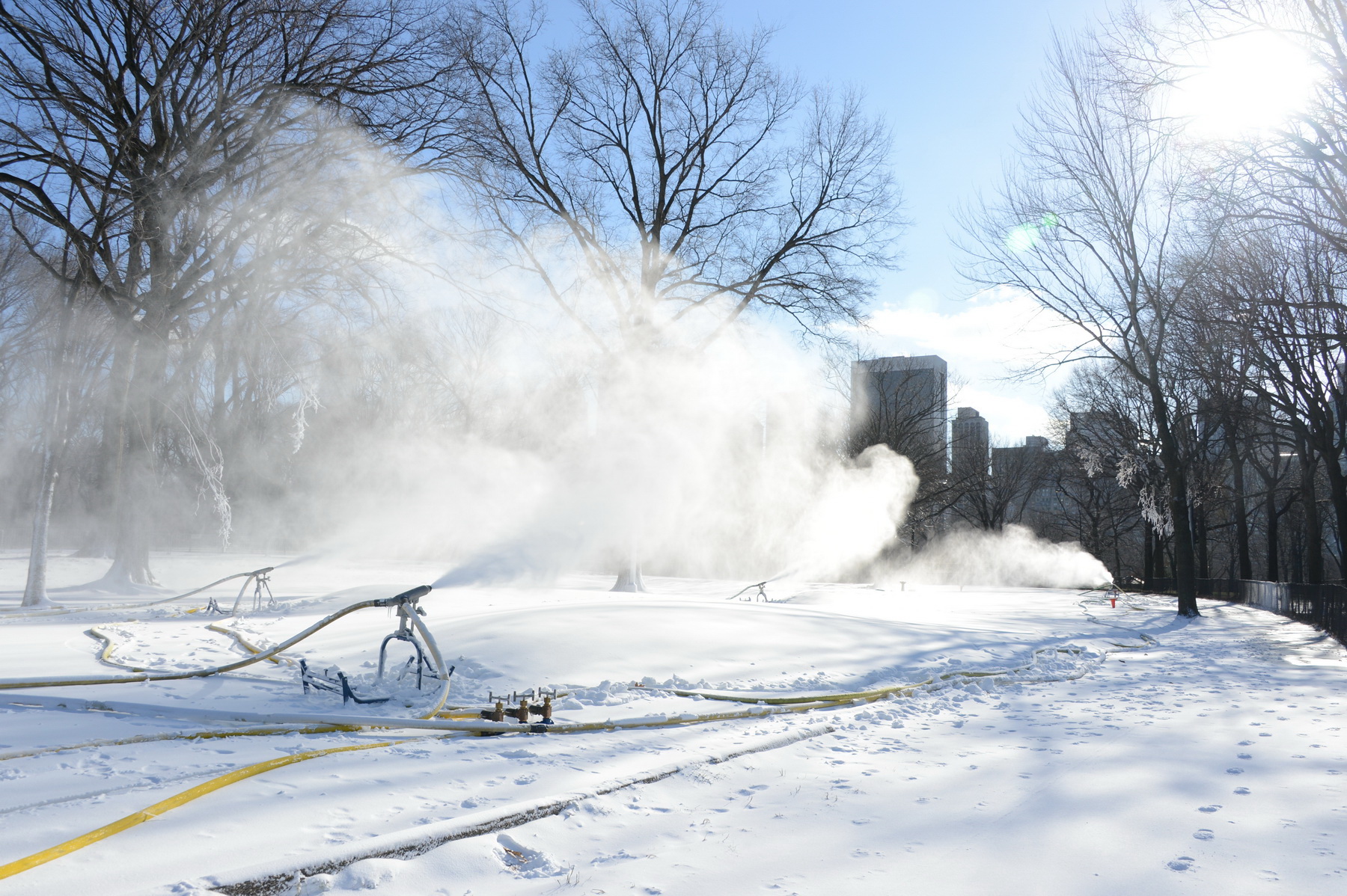 Gore Mountain Makes Snow in Central Park, NYC The